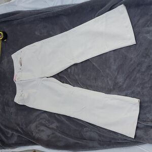 Gianni Bini Cream Wide Leg Jeans